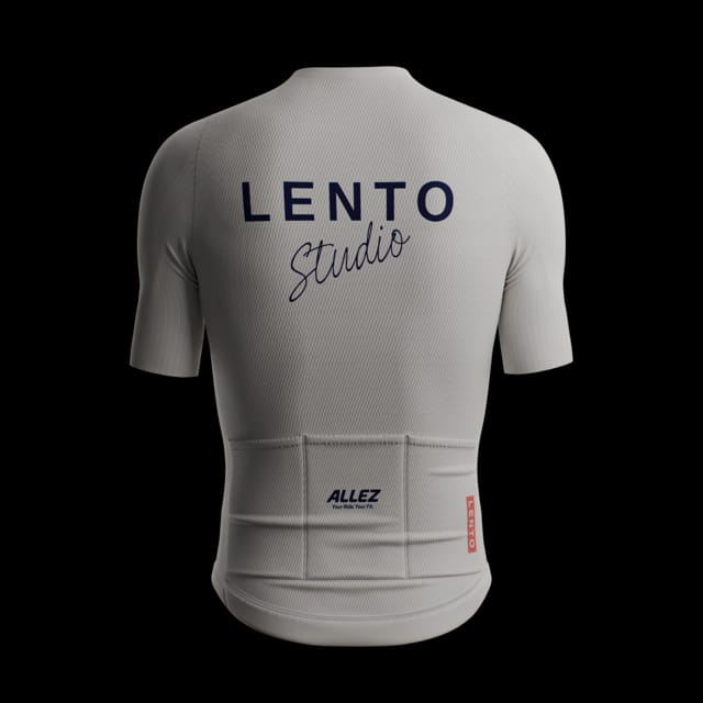 LENTO Men's Cycling Jersey – Beige